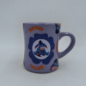 Disney Parks Eeyore 3D Purple Lavender Flower Tea Coffee Mug Cup 16oz